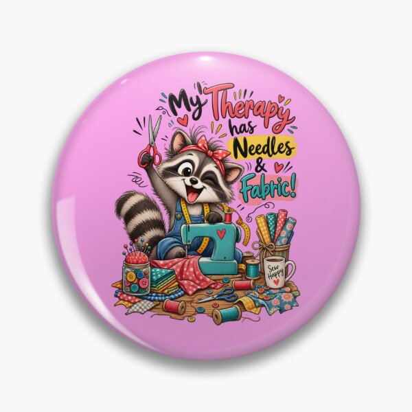 Item preview, Funny Sewing Raccoon – Cute Seamstress & Sewing Lover Design designed and sold by EverStitchStudio ★★★★★.
