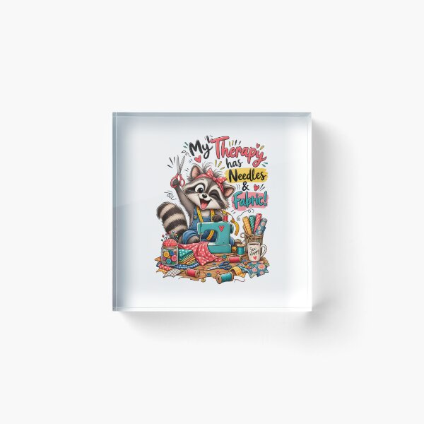 Item preview, Funny Sewing Raccoon – Cute Seamstress & Sewing Lover Design designed and sold by EverStitchStudio ★★★★★.
