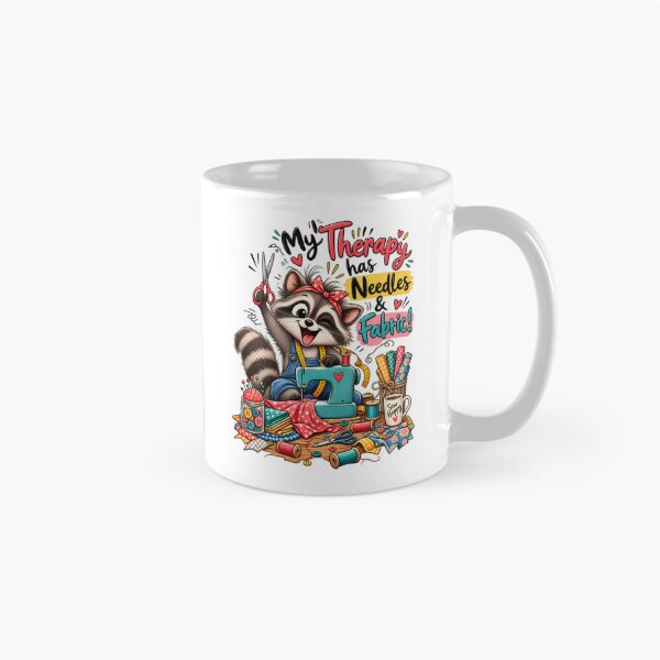 Item preview, Funny Sewing Raccoon – Cute Seamstress & Sewing Lover Design designed and sold by EverStitchStudio ★★★★★.