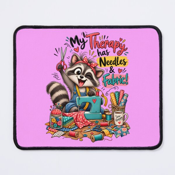 Item preview, Funny Sewing Raccoon – Cute Seamstress & Sewing Lover Design designed and sold by EverStitchStudio ★★★★★.