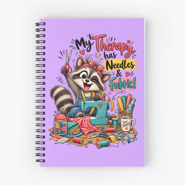 Item preview, Funny Sewing Raccoon – Cute Seamstress & Sewing Lover Design designed and sold by EverStitchStudio ★★★★★.