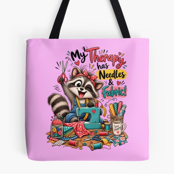 Item preview, Funny Sewing Raccoon – Cute Seamstress & Sewing Lover Design designed and sold by EverStitchStudio ★★★★★.