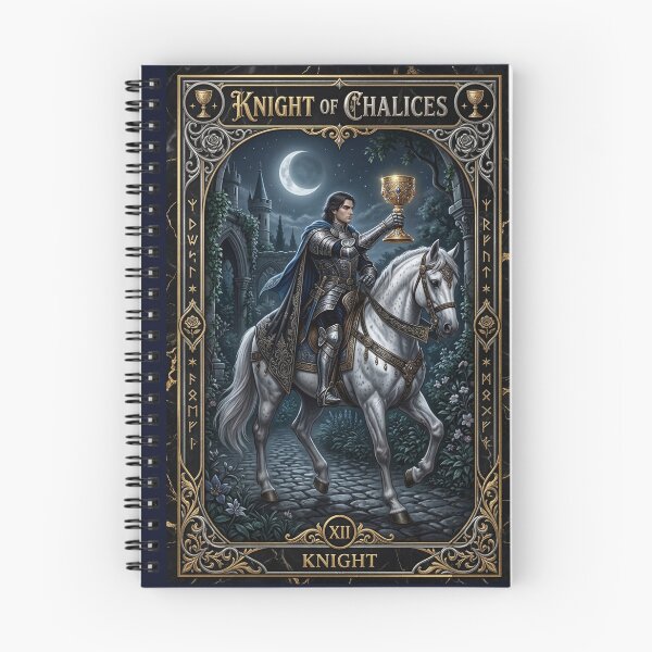 Item preview, Knight of Chalices- tarot card designed and sold by Studio77-Gothic.