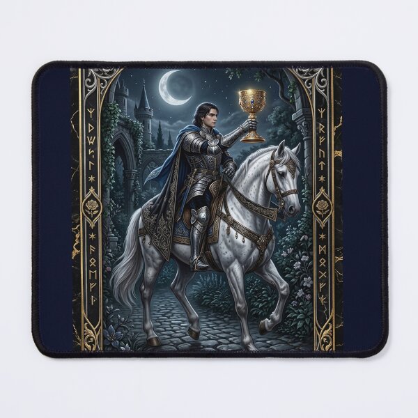 Item preview, Knight of Chalices- tarot card designed and sold by Studio77-Gothic.