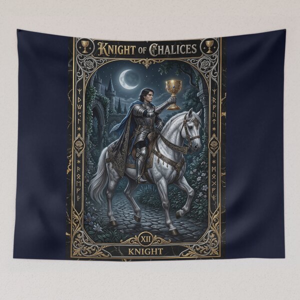 Item preview, Knight of Chalices- tarot card designed and sold by Studio77-Gothic.
