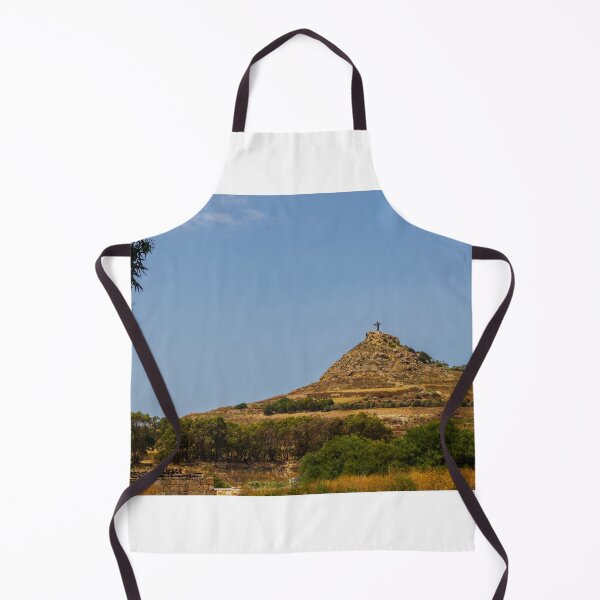 Item preview, Hilltop Cross On Rocky Mound Overlooking Rural Landscape Under Clear Blue Sky designed and sold by Nmallia.