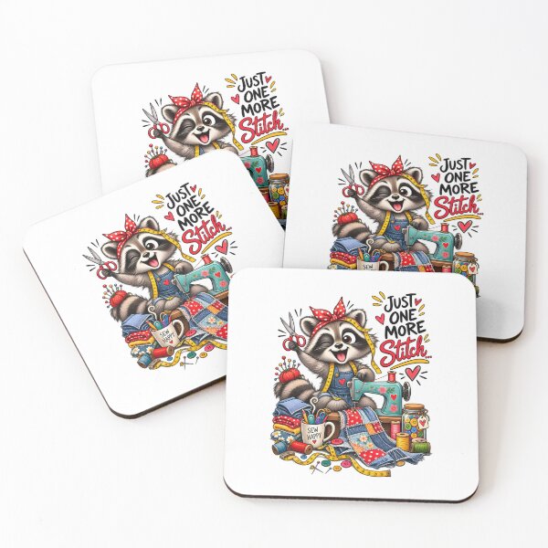 Item preview, Funny Sewing Raccoon – Cute Seamstress & Sewing Lover Design designed and sold by EverStitchStudio ★★★★★.