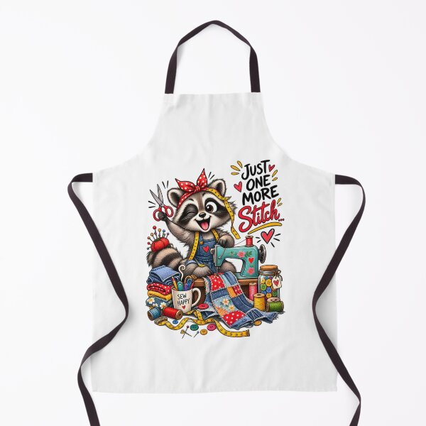 Item preview, Funny Sewing Raccoon – Cute Seamstress & Sewing Lover Design designed and sold by EverStitchStudio ★★★★★.