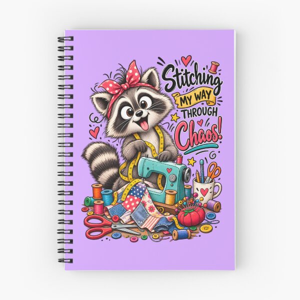 Item preview, Funny Sewing Raccoon – Cute Seamstress & Sewing Lover Design designed and sold by EverStitchStudio ★★★★★.