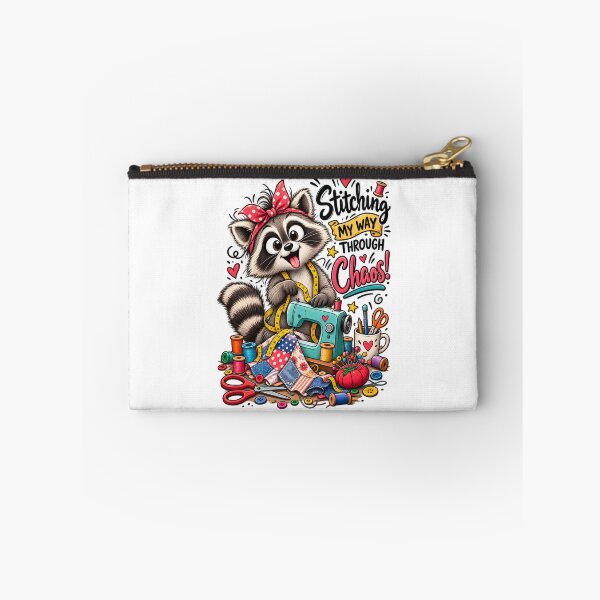 Item preview, Funny Sewing Raccoon – Cute Seamstress & Sewing Lover Design designed and sold by EverStitchStudio ★★★★★.