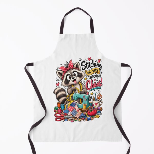 Item preview, Funny Sewing Raccoon – Cute Seamstress & Sewing Lover Design designed and sold by EverStitchStudio ★★★★★.