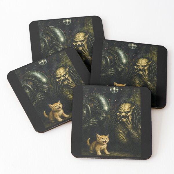 Item preview, Alien Predator With Tiny Kitten Parody designed and sold by zwawji.