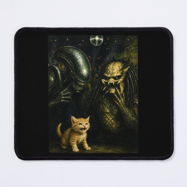 Item preview, Alien Predator With Tiny Kitten Parody designed and sold by zwawji.