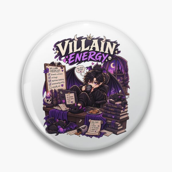 Item preview, Villain Energy – Funny Dark Fantasy Chibi designed and sold by JPCuteDesign.
