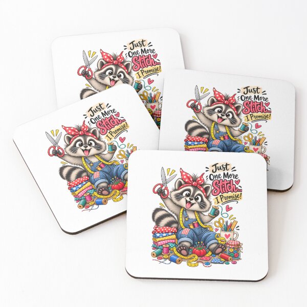 Item preview, Funny Sewing Raccoon – Cute Seamstress & Sewing Lover Design designed and sold by EverStitchStudio ★★★★★.