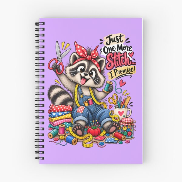 Item preview, Funny Sewing Raccoon – Cute Seamstress & Sewing Lover Design designed and sold by EverStitchStudio ★★★★★.
