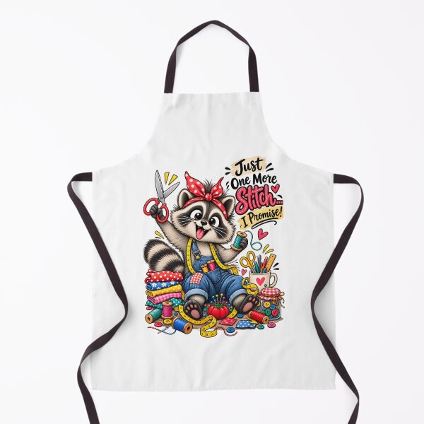 Item preview, Funny Sewing Raccoon – Cute Seamstress & Sewing Lover Design designed and sold by EverStitchStudio ★★★★★.