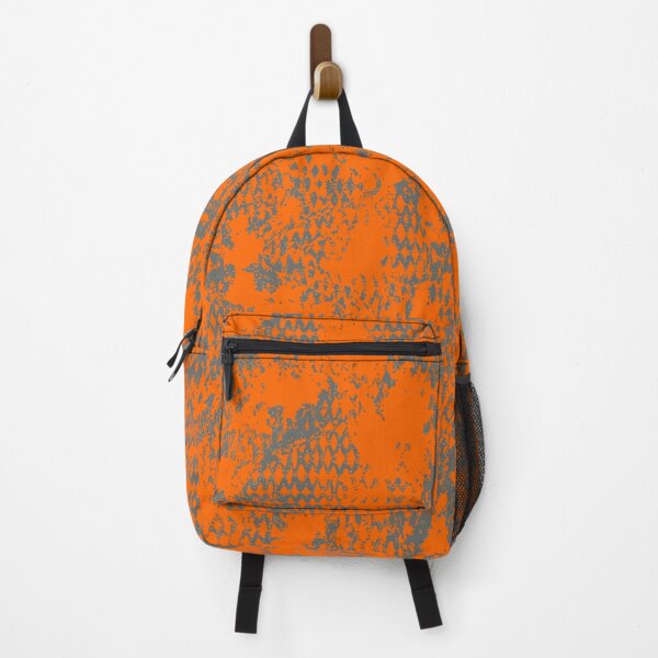 Item preview, Modern Distressed Python Print Pattern | Orange & Gray designed and sold by Frohyou.