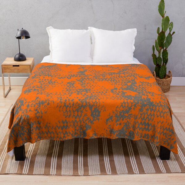 Item preview, Modern Distressed Python Print Pattern | Orange & Gray designed and sold by Frohyou.