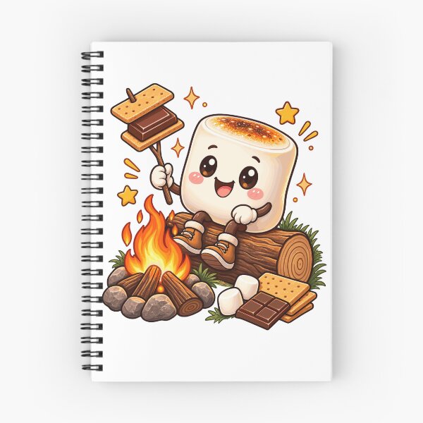 Item preview, Cute Marshmallow Camping Kawaii Smores Character Funny Camper designed and sold by ZIGLWORKS.