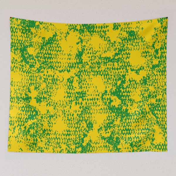 Item preview, Modern Distressed Python Print Pattern | Yellow & Green designed and sold by Frohyou.