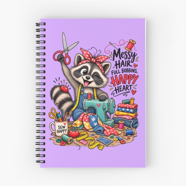 Item preview, Funny Sewing Raccoon – Cute Seamstress & Sewing Lover Design designed and sold by EverStitchStudio ★★★★★.