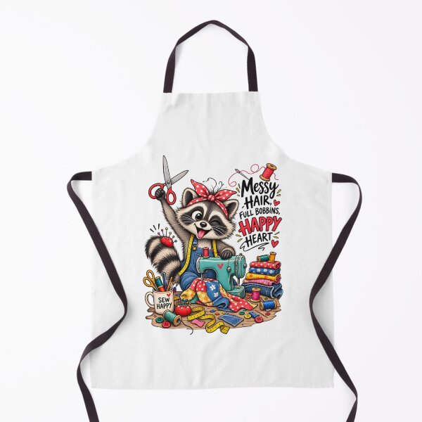 Item preview, Funny Sewing Raccoon – Cute Seamstress & Sewing Lover Design designed and sold by EverStitchStudio ★★★★★.