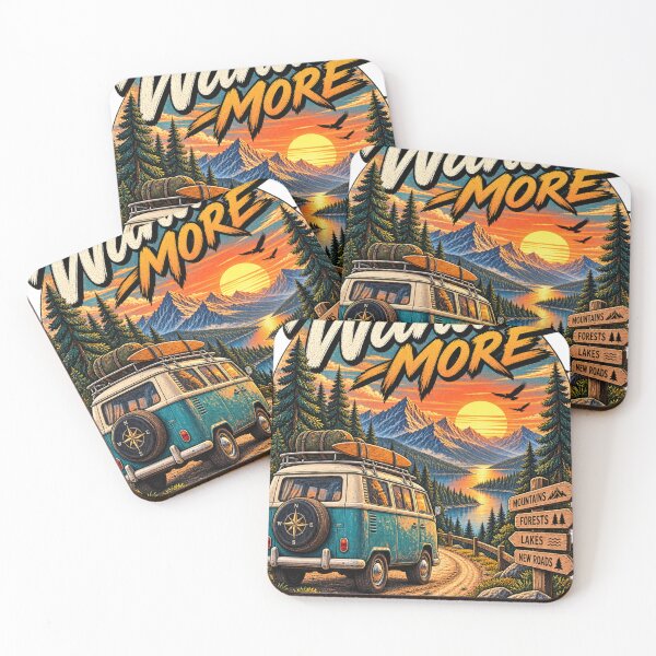 Item preview, Wander More Vintage Mountain Road Adventure designed and sold by Print Print On.