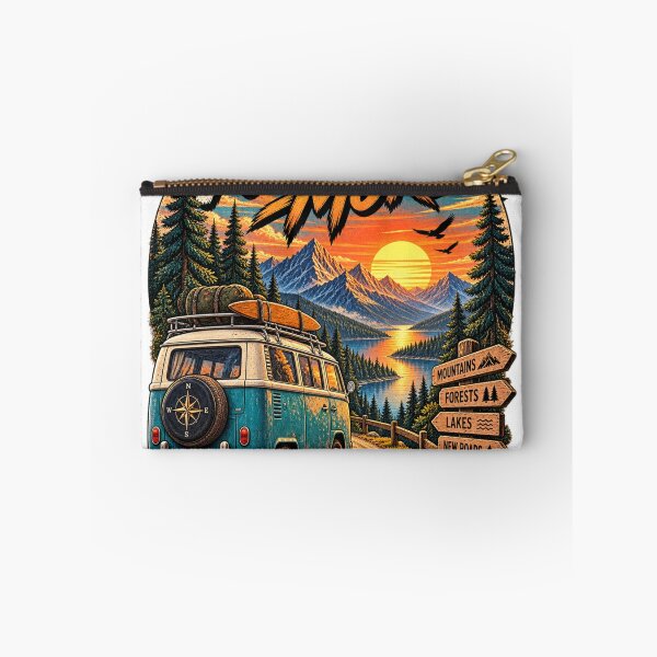 Item preview, Wander More Vintage Mountain Road Adventure designed and sold by Print Print On.