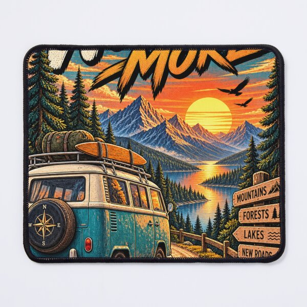 Item preview, Wander More Vintage Mountain Road Adventure designed and sold by Print Print On.