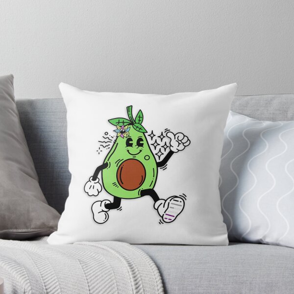 Item preview, asexual lgbt pride avocado cartoon colorful fruit designed and sold by Kyna Arts.