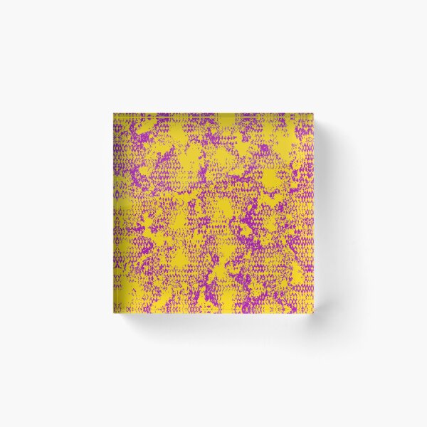 Item preview, Modern Distressed Python Print Pattern | Yellow & Purple designed and sold by Frohyou.