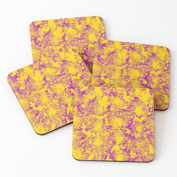 Item preview, Modern Distressed Python Print Pattern | Yellow & Purple designed and sold by Frohyou.
