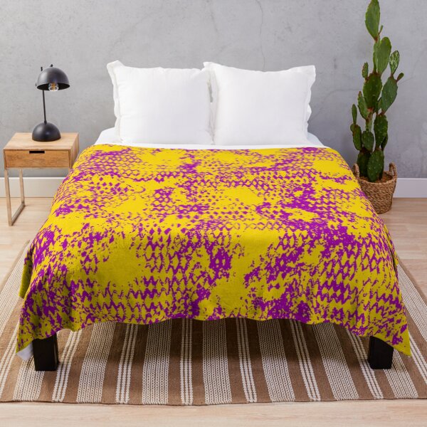 Item preview, Modern Distressed Python Print Pattern | Yellow & Purple designed and sold by Frohyou.
