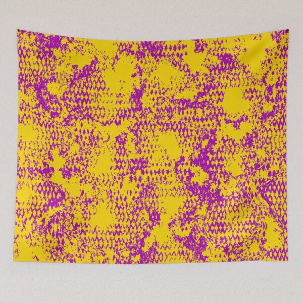 Item preview, Modern Distressed Python Print Pattern | Yellow & Purple designed and sold by Frohyou.