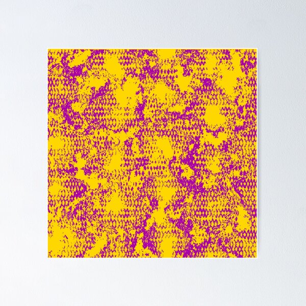 Item preview, Modern Distressed Python Print Pattern | Yellow & Purple designed and sold by Frohyou.