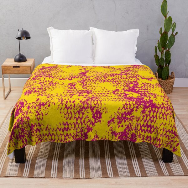 Item preview, Modern Distressed Python Print Pattern | Yellow & Pink designed and sold by Frohyou.