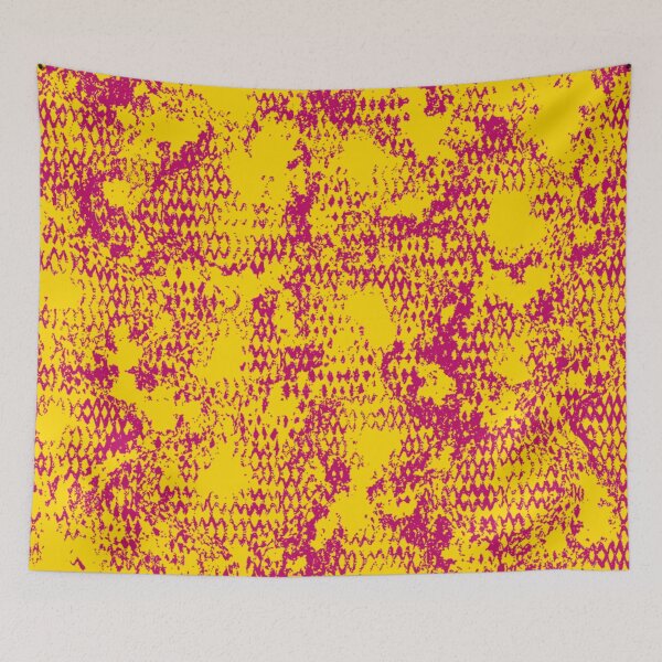 Item preview, Modern Distressed Python Print Pattern | Yellow & Pink designed and sold by Frohyou.