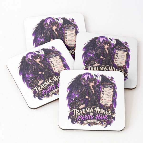 Item preview, Trauma Wings & Pretty Hair – Funny Dark Romantasy Chibi designed and sold by JPCuteDesign.