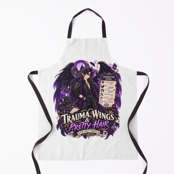 Item preview, Trauma Wings & Pretty Hair – Funny Dark Romantasy Chibi designed and sold by JPCuteDesign.