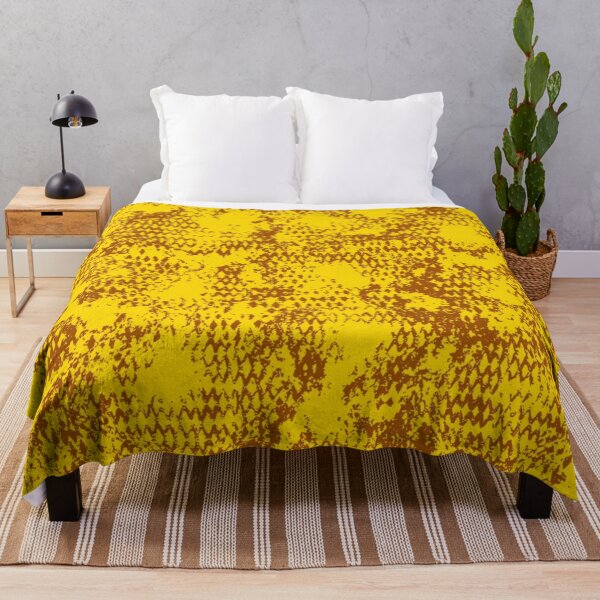 Item preview, Modern Distressed Python Print Pattern | Yellow & Brown designed and sold by Frohyou.