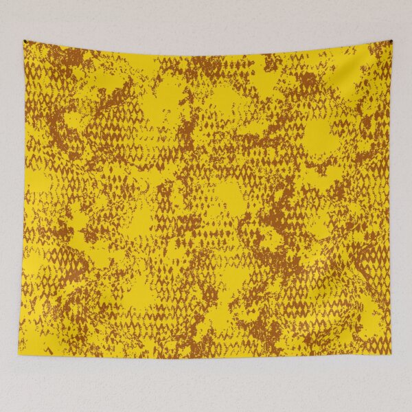 Item preview, Modern Distressed Python Print Pattern | Yellow & Brown designed and sold by Frohyou.