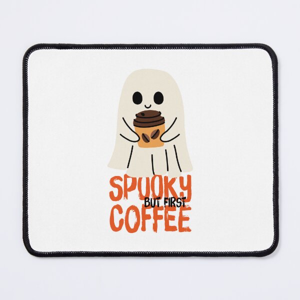 Item preview, Spooky But First Coffee Cute Halloween Ghost designed and sold by Panna Limon Store.