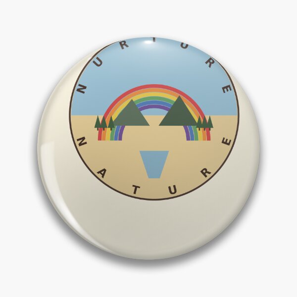 Item preview, Nurture Nature Vintage Rainbow Badge designed and sold by kd2010.