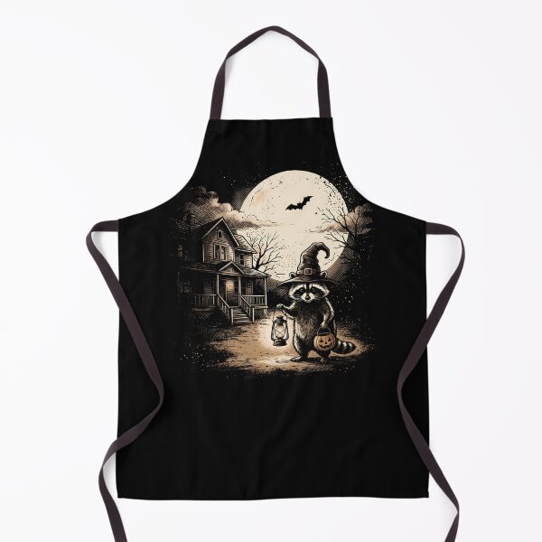 Item preview, funny Vintage Spooky Raccoon Halloween full moon gift designed and sold by Amzkao.