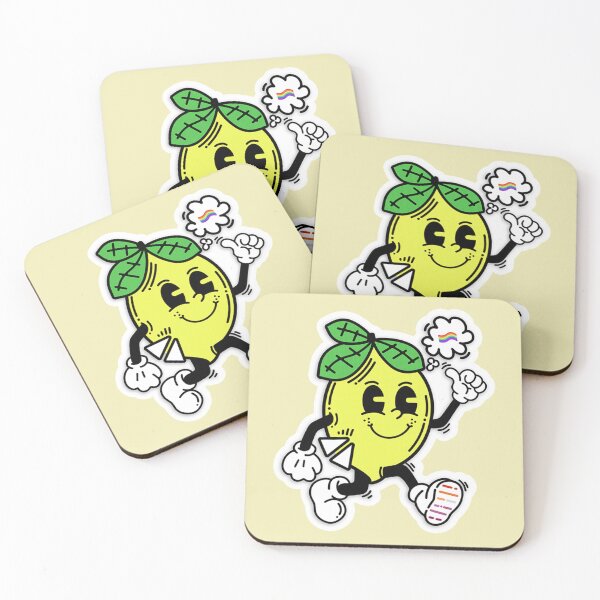 Item preview, lesbian lgbt pride lemon cartoon colorful fruit designed and sold by Kyna Arts.
