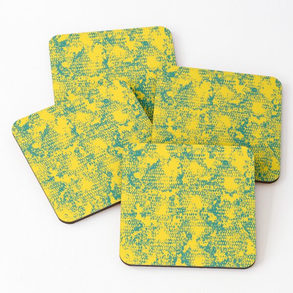 Item preview, Modern Distressed Python Print Pattern | Yellow & Teal designed and sold by Frohyou.