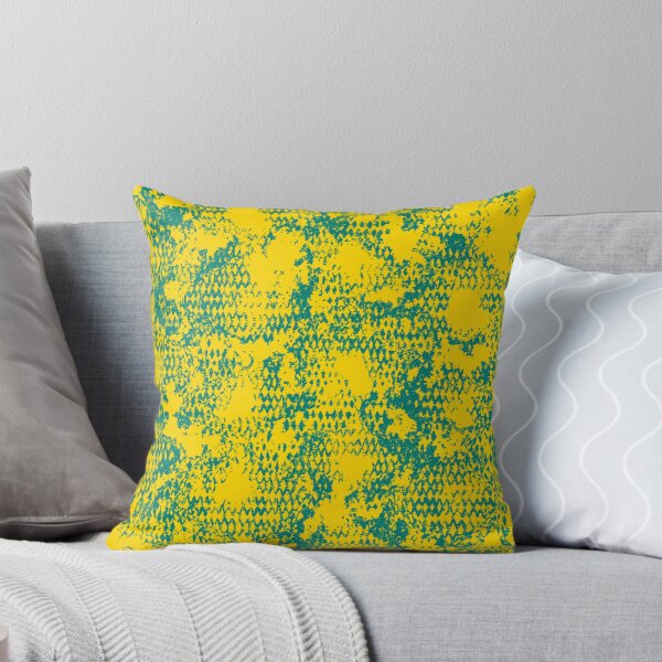 Item preview, Modern Distressed Python Print Pattern | Yellow & Teal designed and sold by Frohyou.