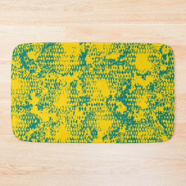 Item preview, Modern Distressed Python Print Pattern | Yellow & Teal designed and sold by Frohyou.