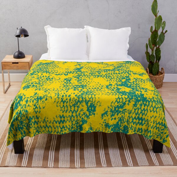 Item preview, Modern Distressed Python Print Pattern | Yellow & Teal designed and sold by Frohyou.